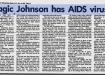 Magic Johnson has AIDS virus