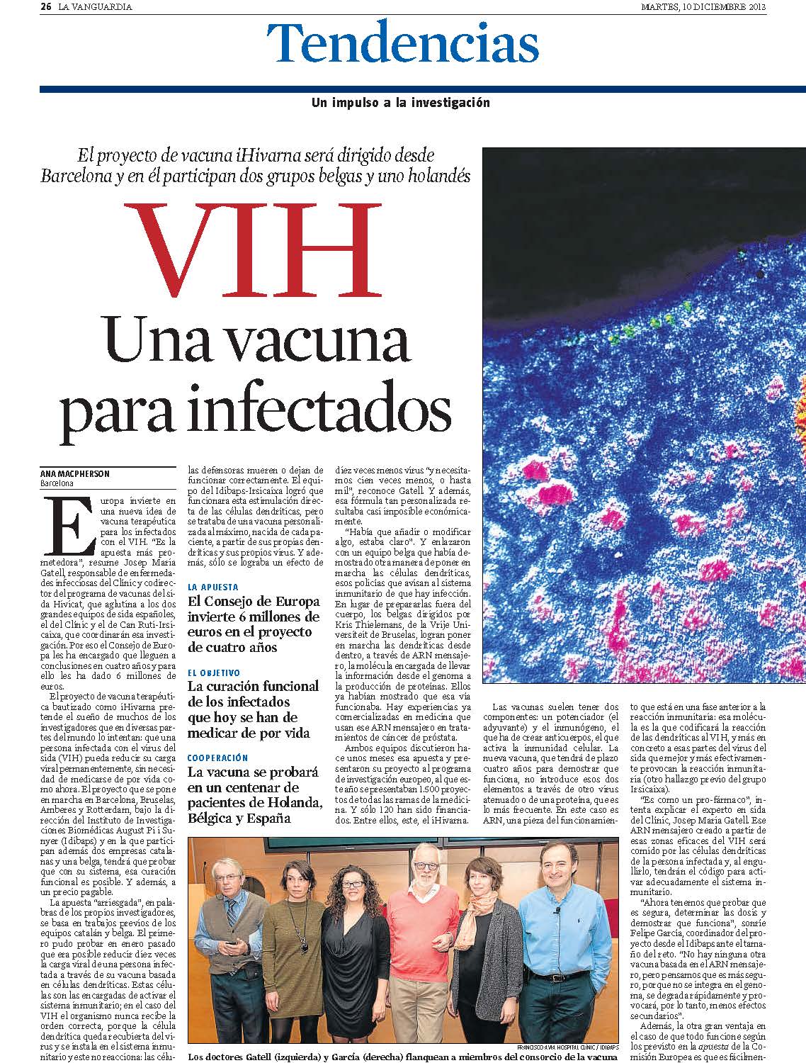 VIH : una vacuna para infectados. SIDA STUDI
